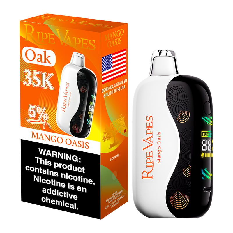 Ripe Vapes Oak 35k 5ct Box - Mango Oasis