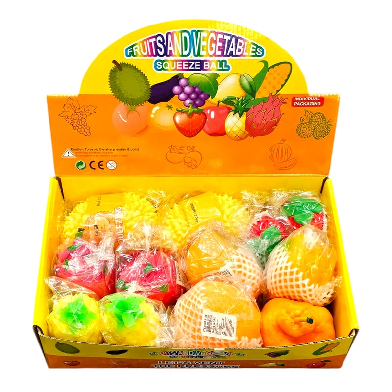 Fruit & Vegetable Squeeze Ball (B-99) 12ct