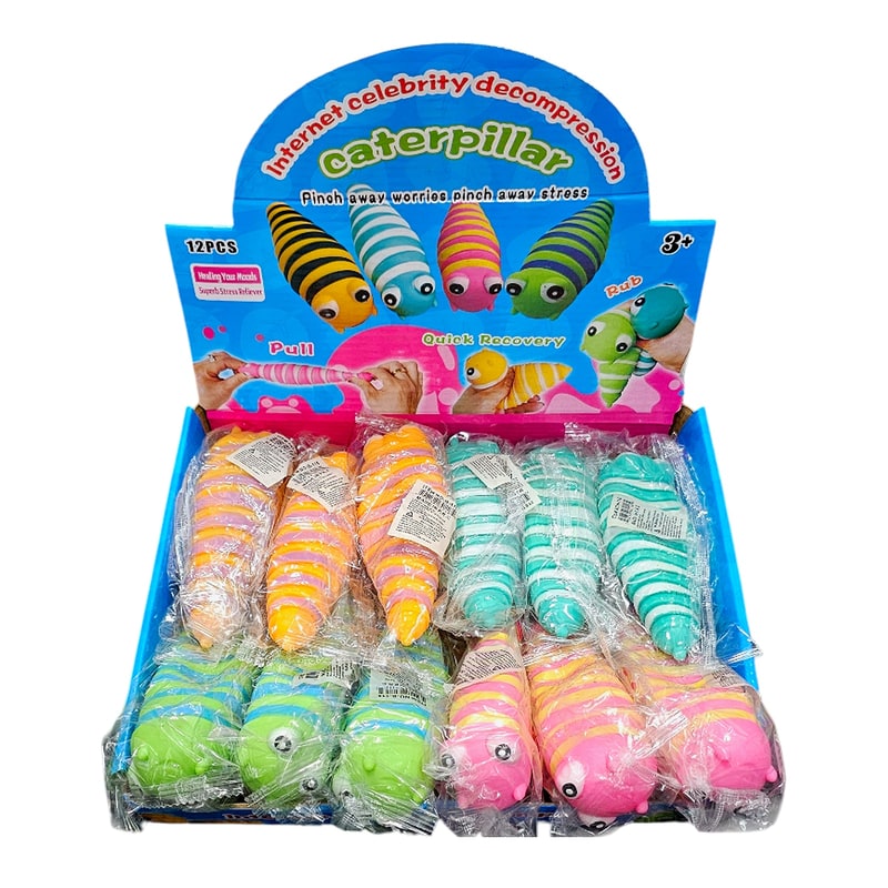 Squeeze Caterpillar Toy (B-116) 12ct