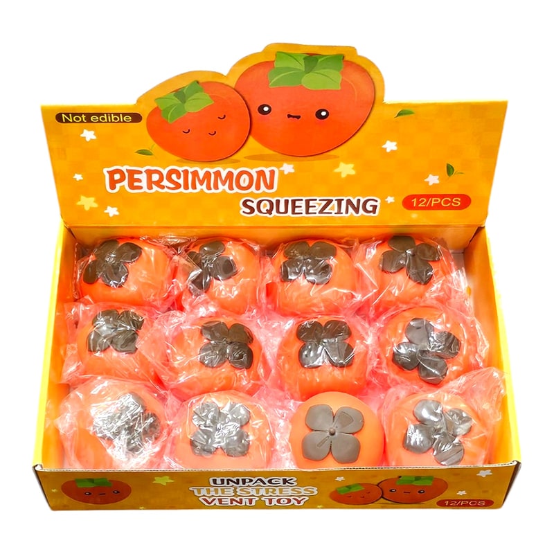 Squeeze Persimmon Toy(B-92) 12ct