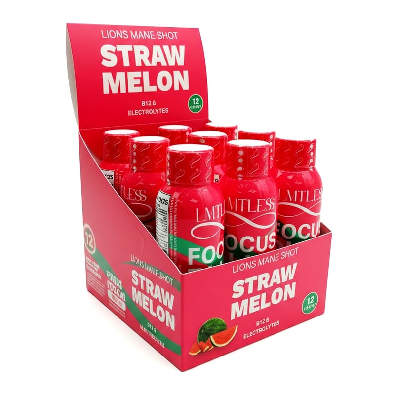 LMTLESS Focus Plus Shots 20oz - Straw Melon