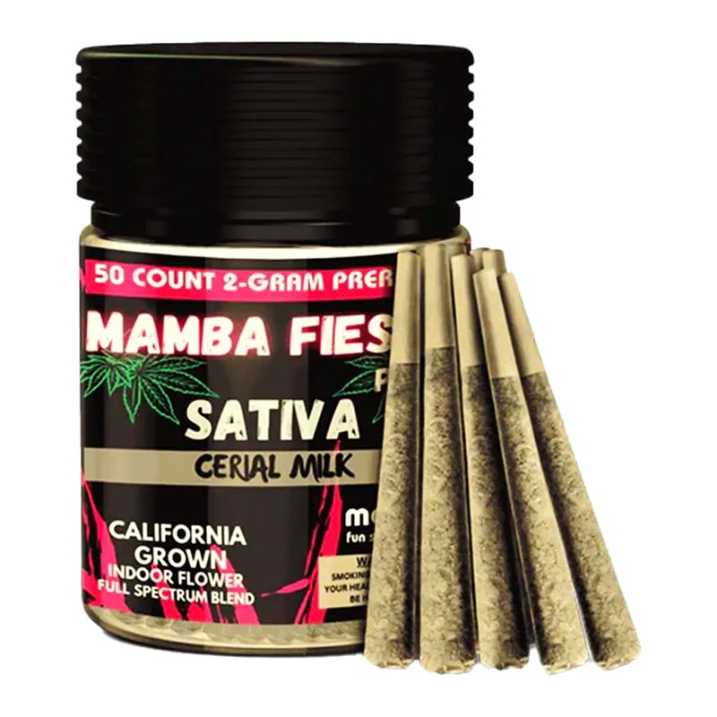 Mamba Fiesta 2gm Pre-Roll 50ct Jar-Sativa-Cerial Milk
