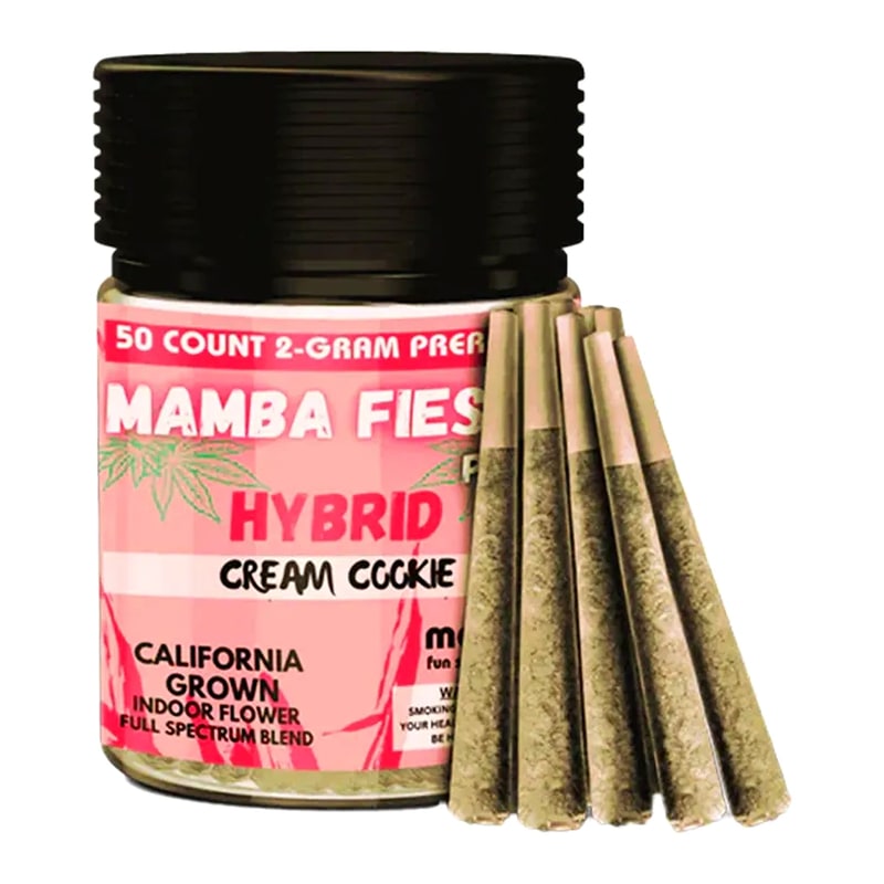 Mamba Fiesta 2gm Pre-Roll 50ct Jar-Hybrid-Cream Cookie