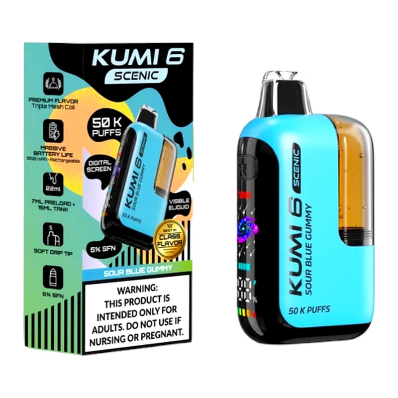 Kumi Scenic 50k Puff 5ct Box-Sour Blue Gummy