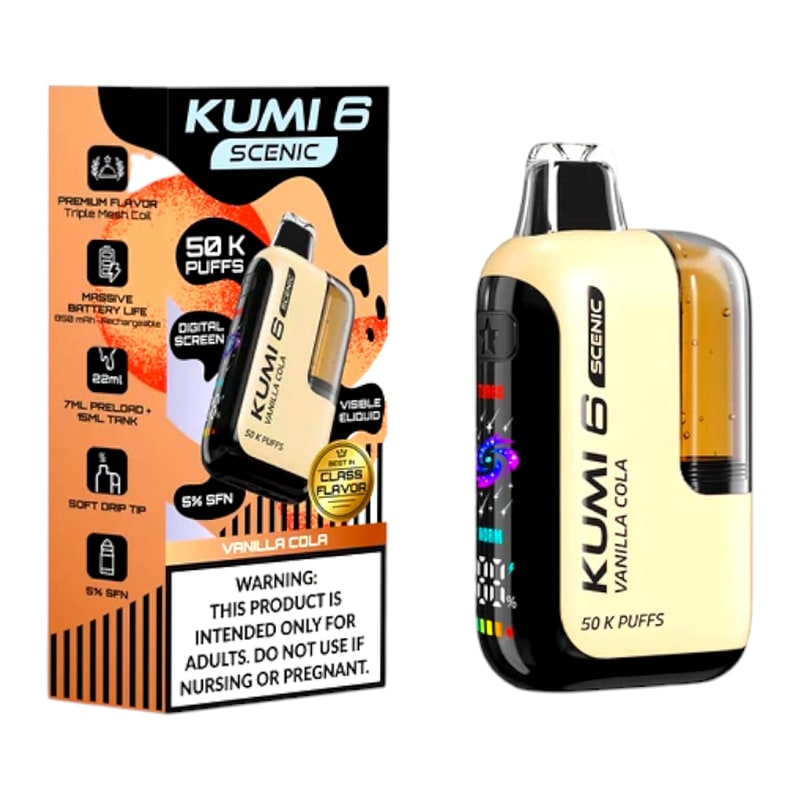 Kumi Scenic 50k Puff 5ct Box-Vanilla Cola