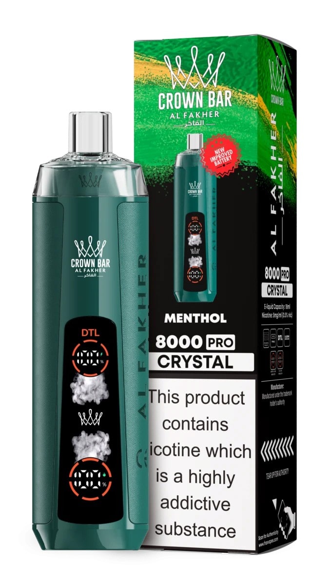 Al Fakher Crown Bar Crystal 8000 5ct Box-Menthol