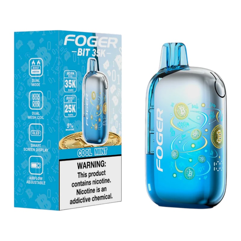 Foger Bit 35k Puff 5ct Box - Cool Mint
