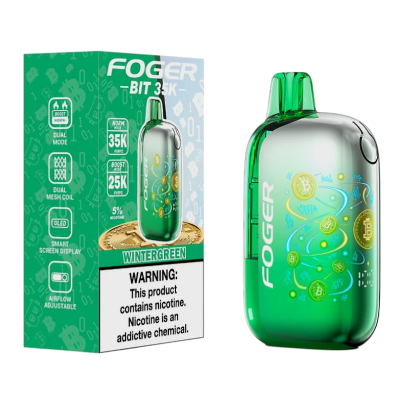 Foger Bit 35k Puff 5ct Box-Wintergreen