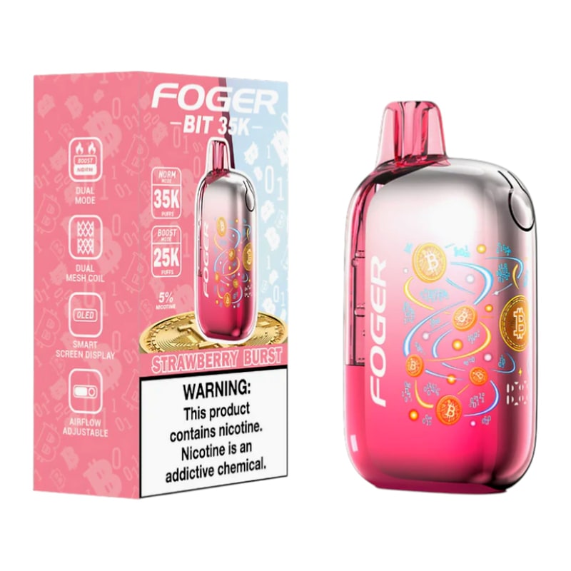 Foger Bit 35k Puff 5ct Box-Strawberry Burst