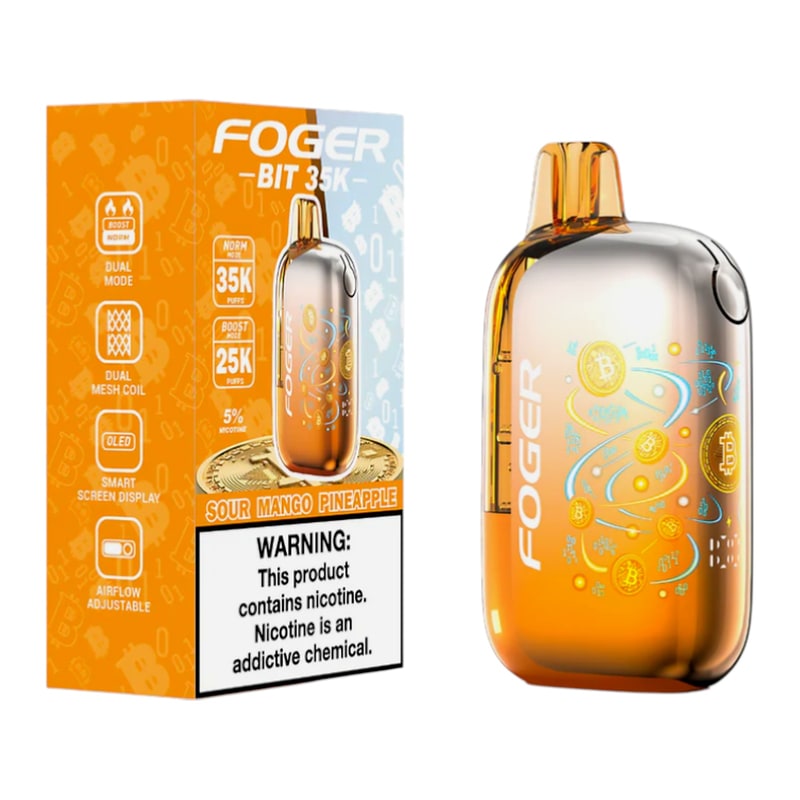 Foger Bit 35k Puff 5ct Box-Sour Mango Pineapple