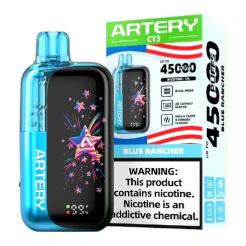 Artery CT3 45k Puff 5ct Box-Blue Rancher