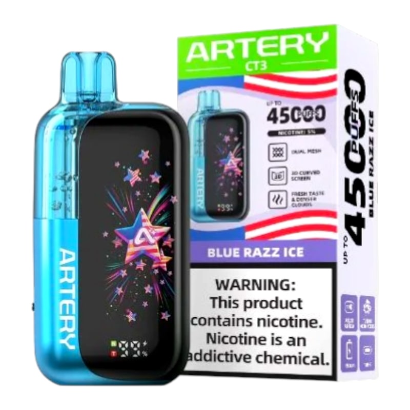 Artery CT3 45k Puff 5ct Box-Blue Razz Ice