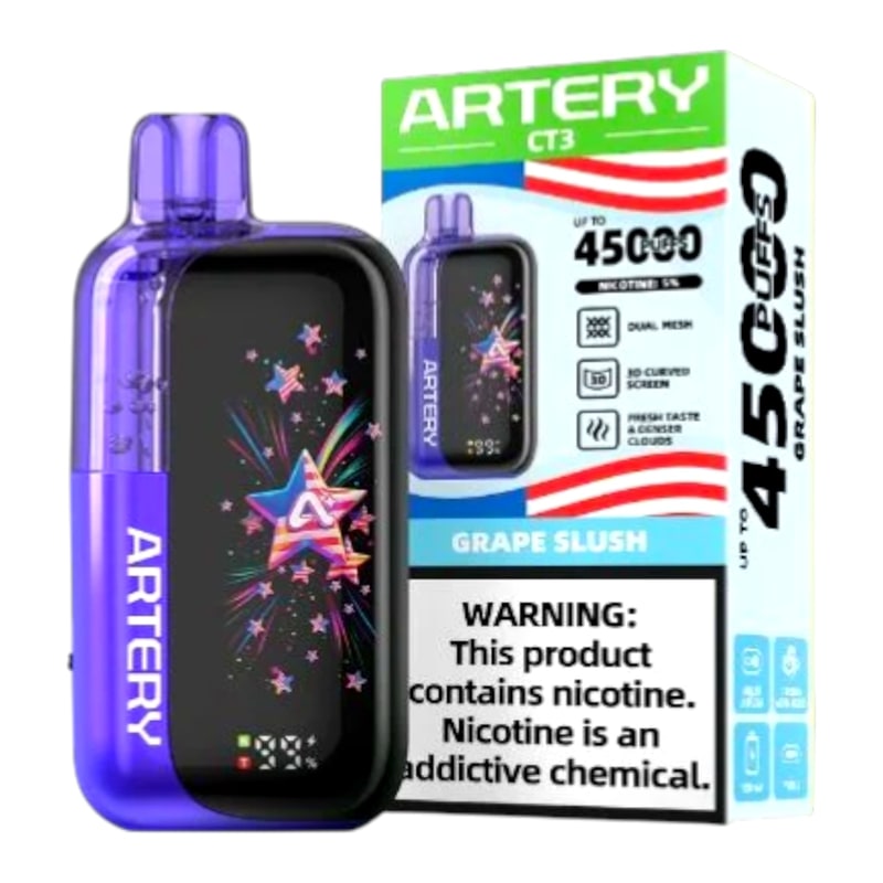Artery CT3 45k Puff 5ct Box-Grape Slush