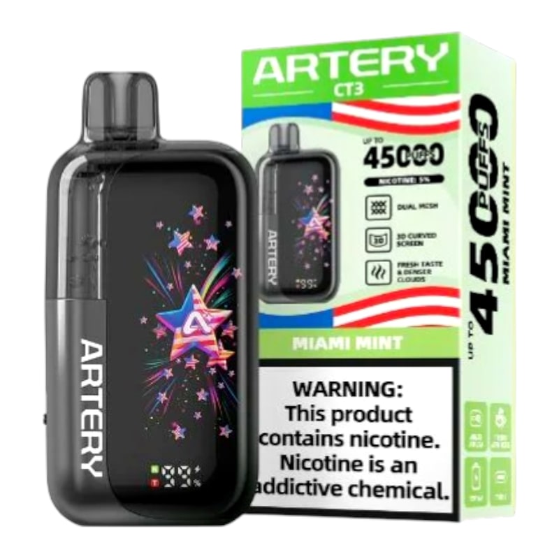 Artery CT3 45k Puff 5ct Box-Miami Mint