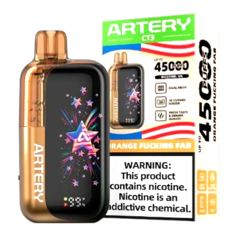 Artery CT3 45k Puff 5ct Box-Orange Fcuking fab