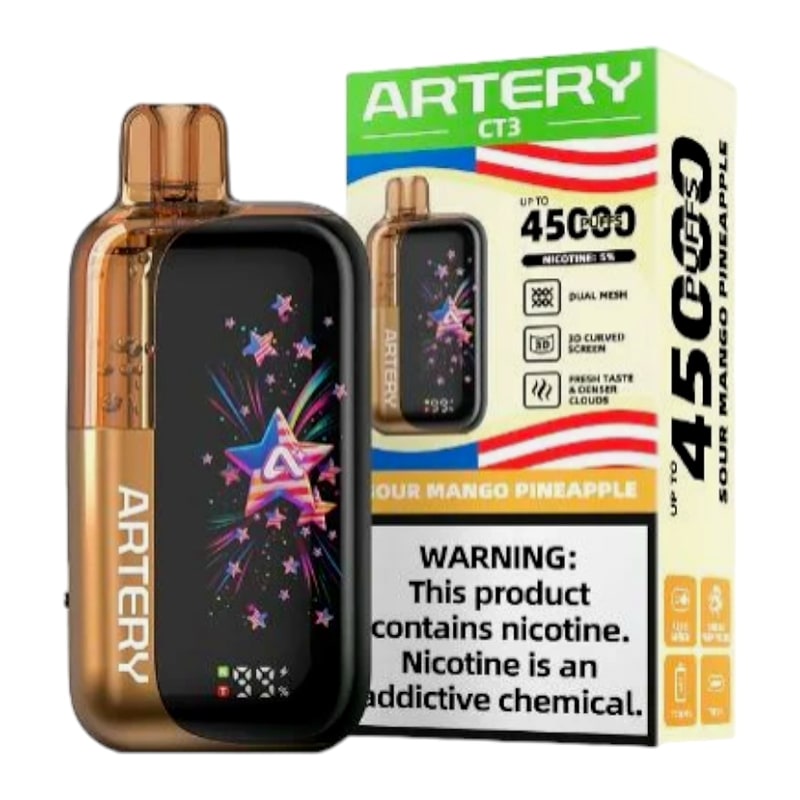 Artery CT3 45k Puff 5ct Box-Sour Mango Pineapple