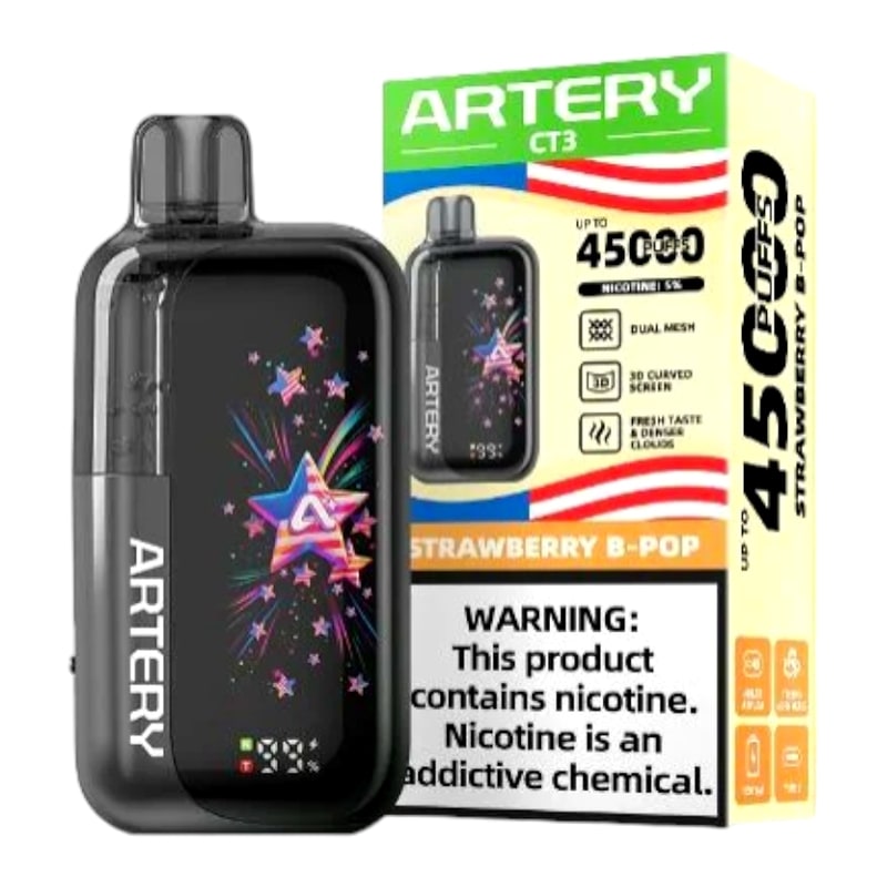 Artery CT3 45k Puff 5ct Box-Strawberry B-Pop
