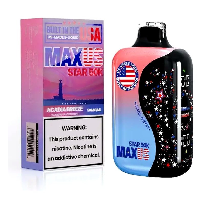 MAXUS Star 50k Puff 5ct Box-Acadia Breeze