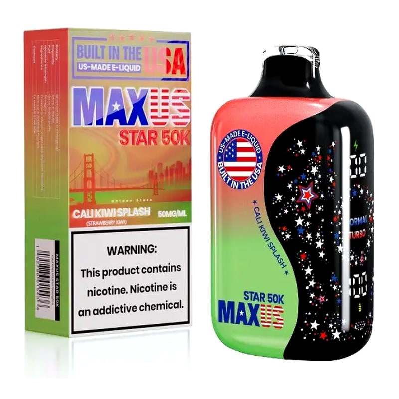 MAXUS Star 50k Puff 5ct Box-Cali Kiwi Splash