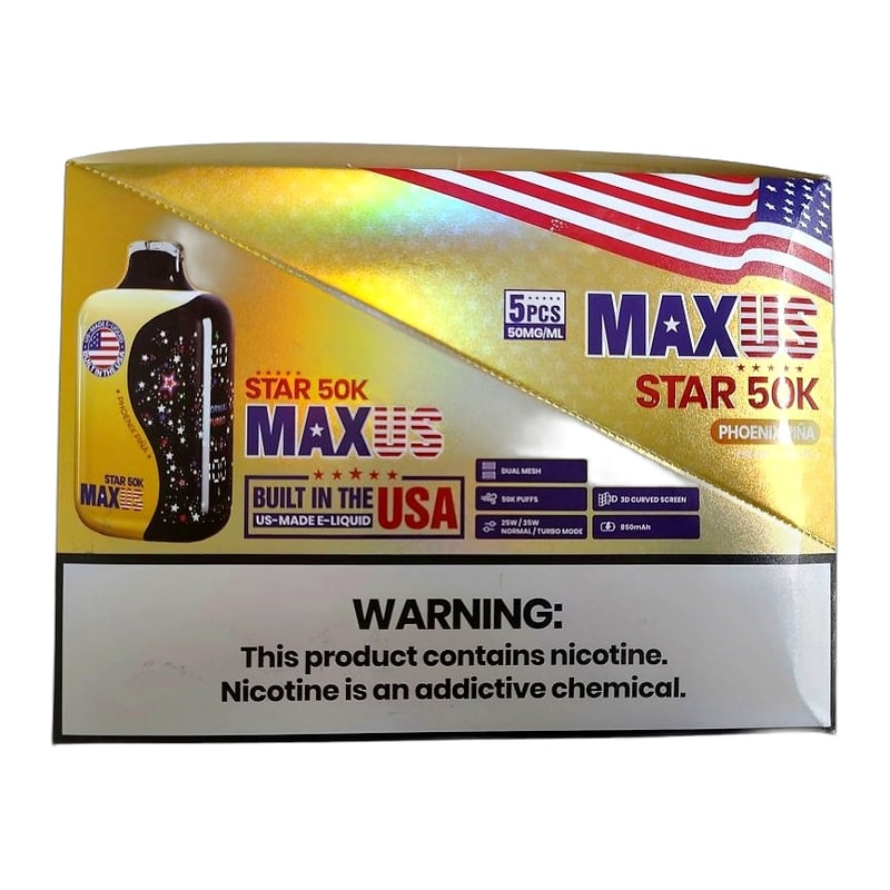 MAXUS Star 50k Puff 5ct Box-Phoenix Pina