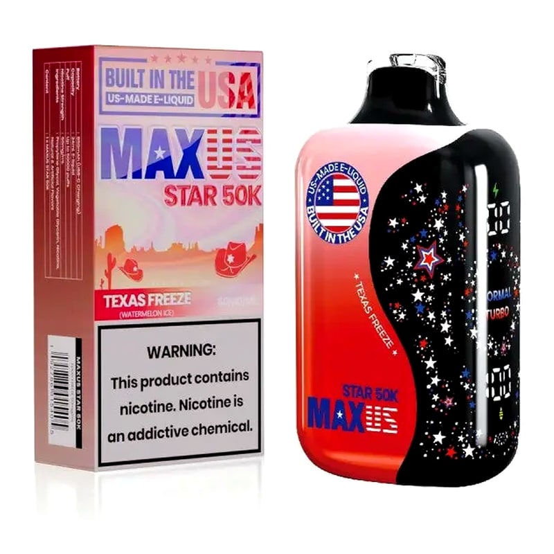 MAXUS Star 50k Puff 5ct Box-Texas Freeze