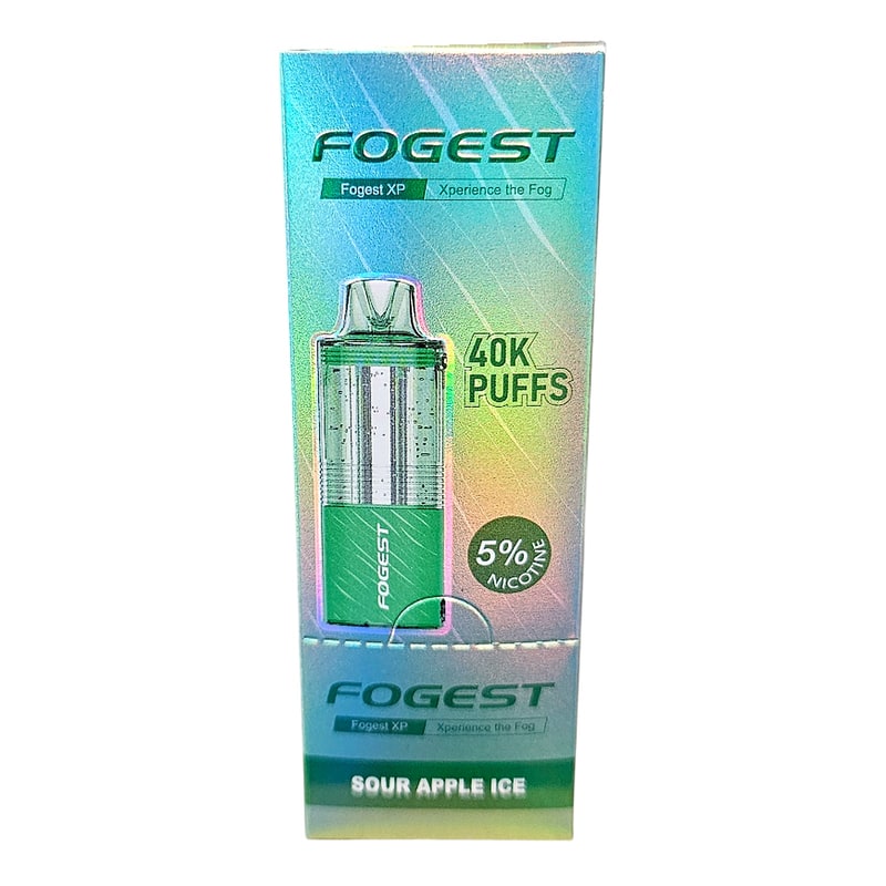 Fogest XP 40k Puff 5ct Box-Sour Apple Ice