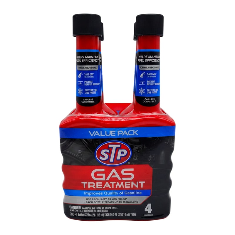 STP Gas Treatment (Red) 4pk 5.25oz Bottel