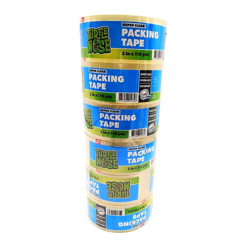 Turtle Nose Packing Tape Clear 2in X 110yrds 6ct