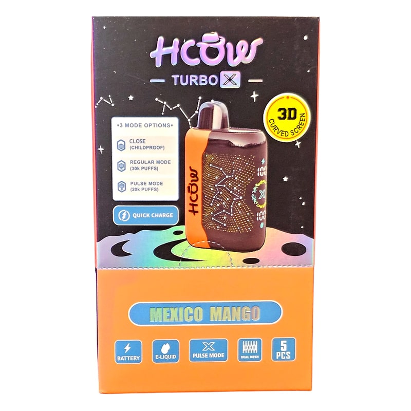 HCow Turbo X 30K Puff 5ct Box-Mexico Mango