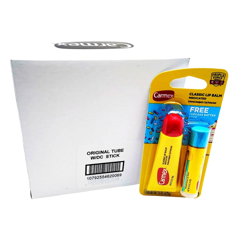 Carmex Original Tubes Cupcake Stick Combo 2pk 12ct Box
