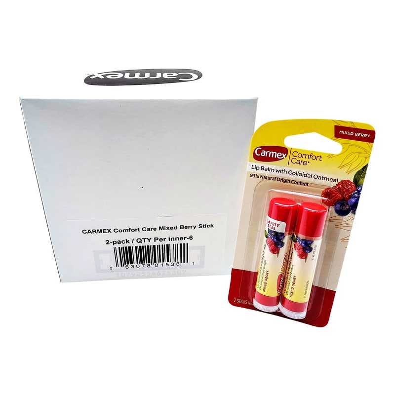 Carmex Comfort Care Mixed Berry 2pk 6ct Box