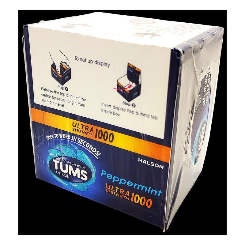 Tums Antacid Ultra 1000 Peppermint 12pc 12ct