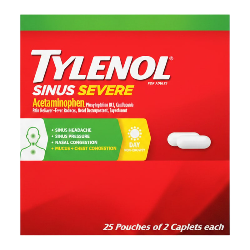 Tylenol Sinus Severe (New) Caplets 2pk 25ct Box