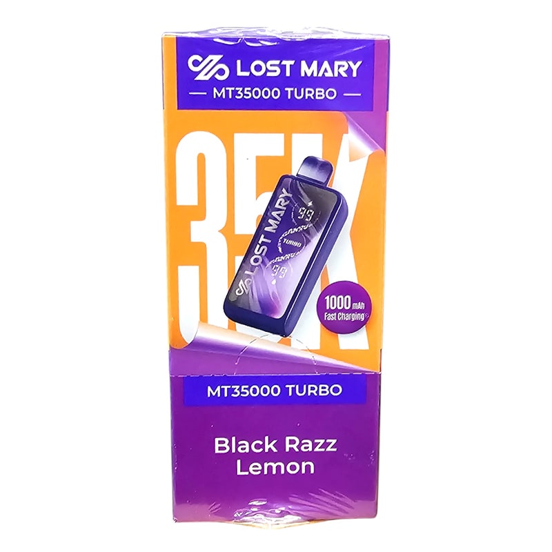 Lost Mary MT35000 Turbo 5ct Box - Black Razz Lemon