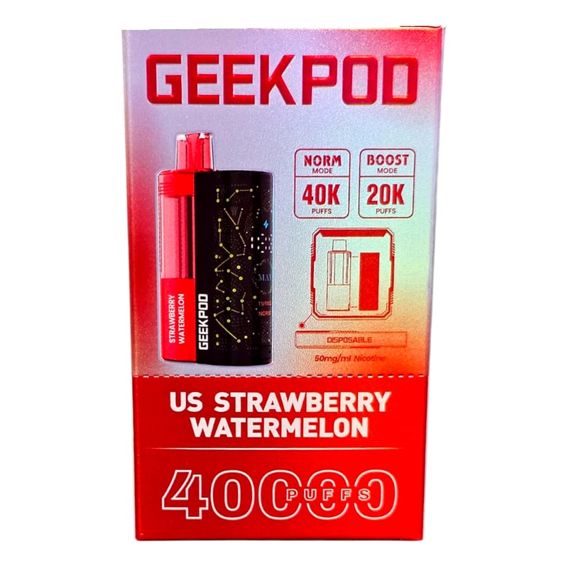 Geek Pod 40k Puff 5ct Box - Strawberry Watermelon