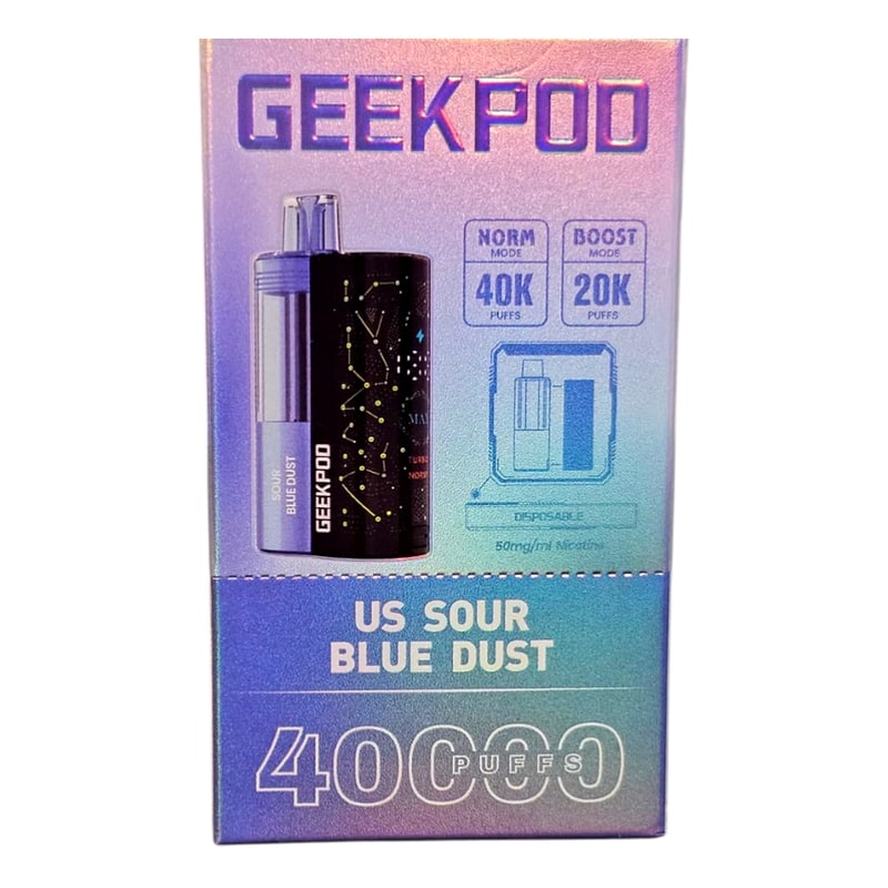 Geek Pod 40k Puff 5ct Box - Sour Blue Dust