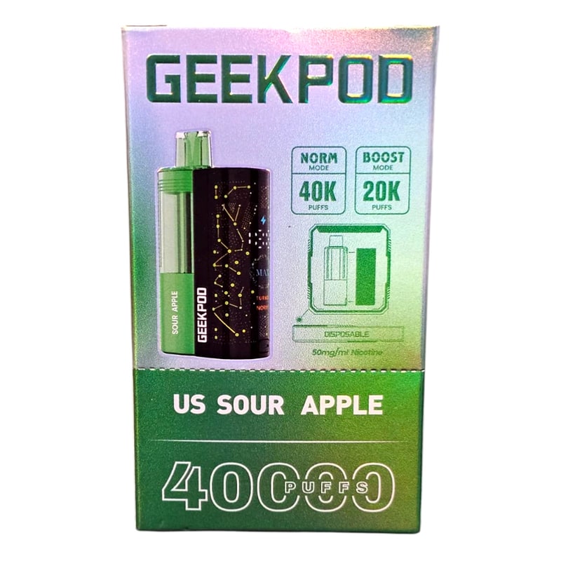 Geek Pod 40k Puff 5ct Box - Sour Apple