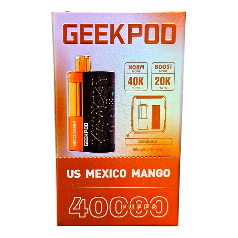 Geek Pod 40k Puff 5ct Box - Mexico Mango