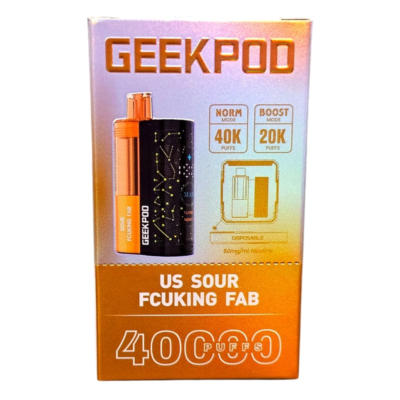 Geek Pod 40k Puff 5ct Box - Sour Fcuking Fab