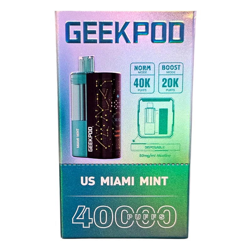 Geek Pod 40k Puff 5ct Box - Miami Mint