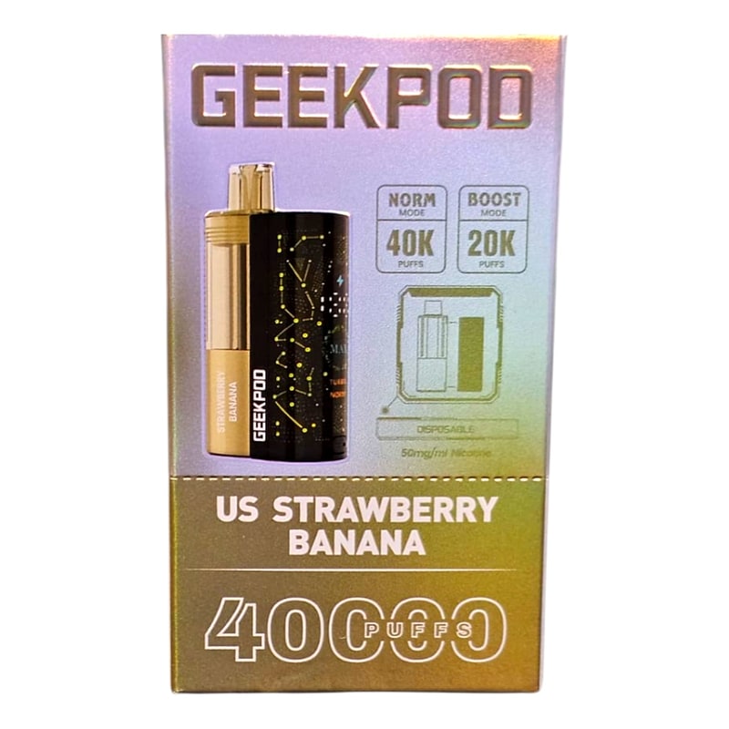 Geek Pod 40k Puff 5ct Box - Strawberry Banana