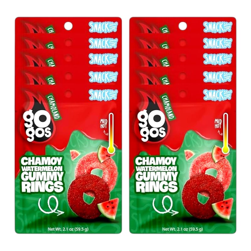Gogos Hard Candy 2oz 10ct PK-Watermelon Rings