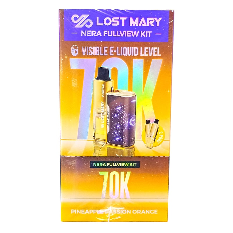 Lost Mary Nera Fullview 70k Puff 5ct Box-Pineapple Passion Orange