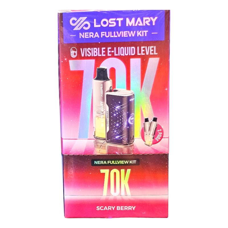 Lost Mary Nera Fullview 70k Puff 5ct Box-Scary Berry