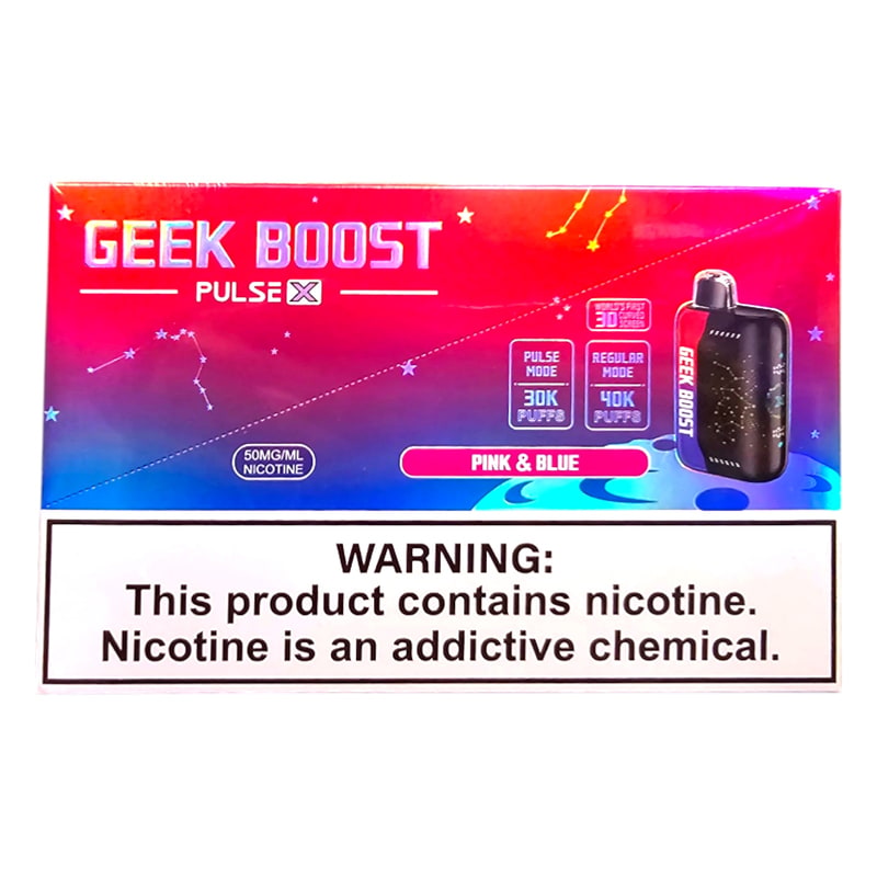 Geek Boost Pulse X 40k Puff 5ct Box - Pink&Blue