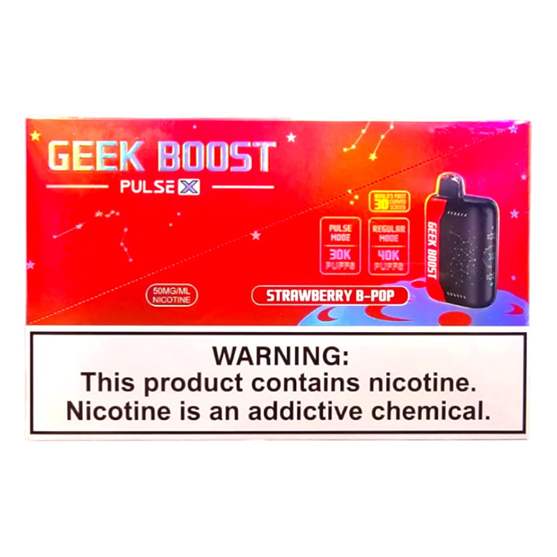 Geek Boost Pulse X 40k Puff 5ct Box - Strawberry B - Pop