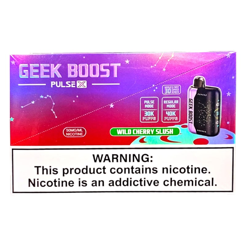 Geek Boost Pulse X 40k Puff 5ct Box-Wild Cherry Slush