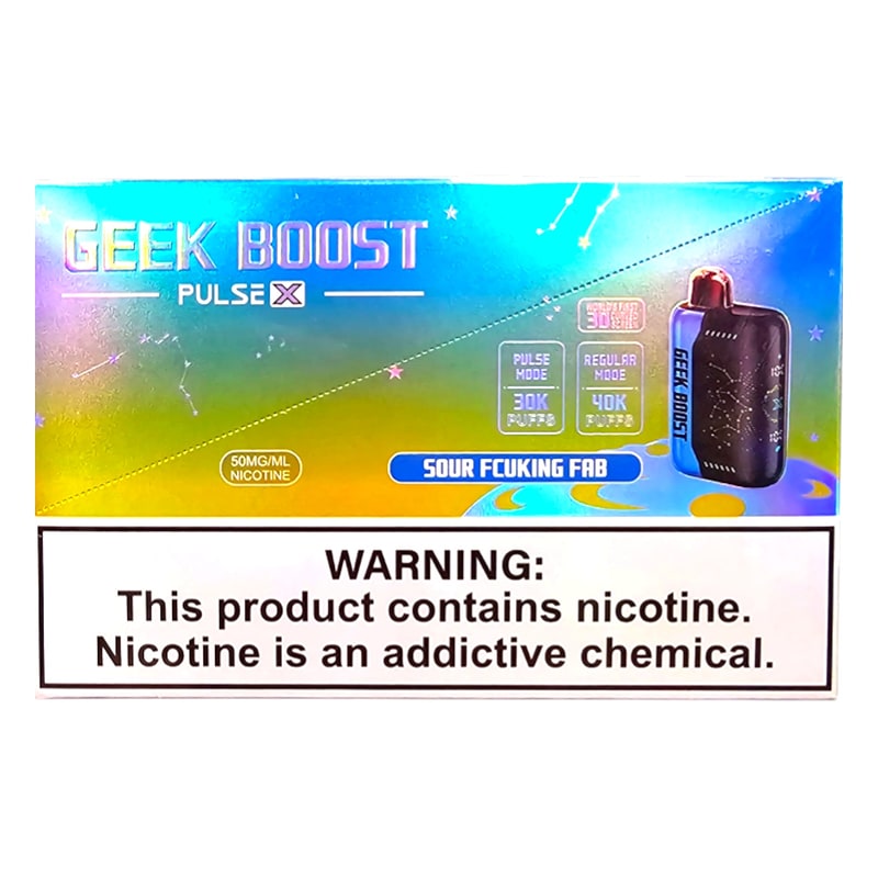 Geek Boost Pulse X 40k Puff 5ct Box - Sour Fcuking Fab
