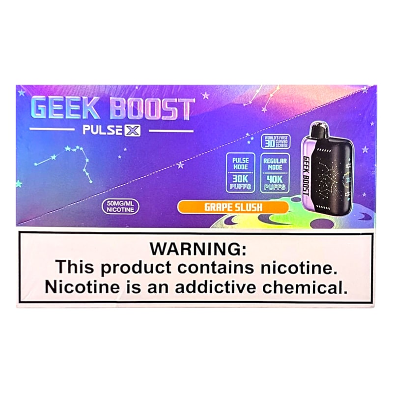 Geek Boost Pulse X 40k Puff 5ct Box-Grape Slush