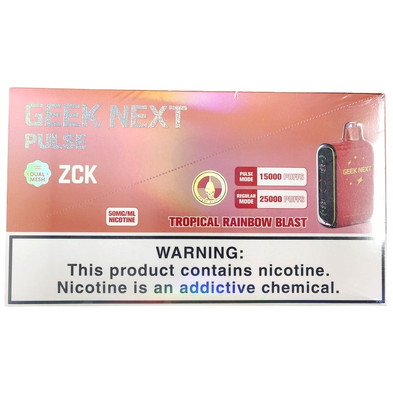 Geek Next Pulse 25k Puff 5ct Box - Tropical Rainbow Blast